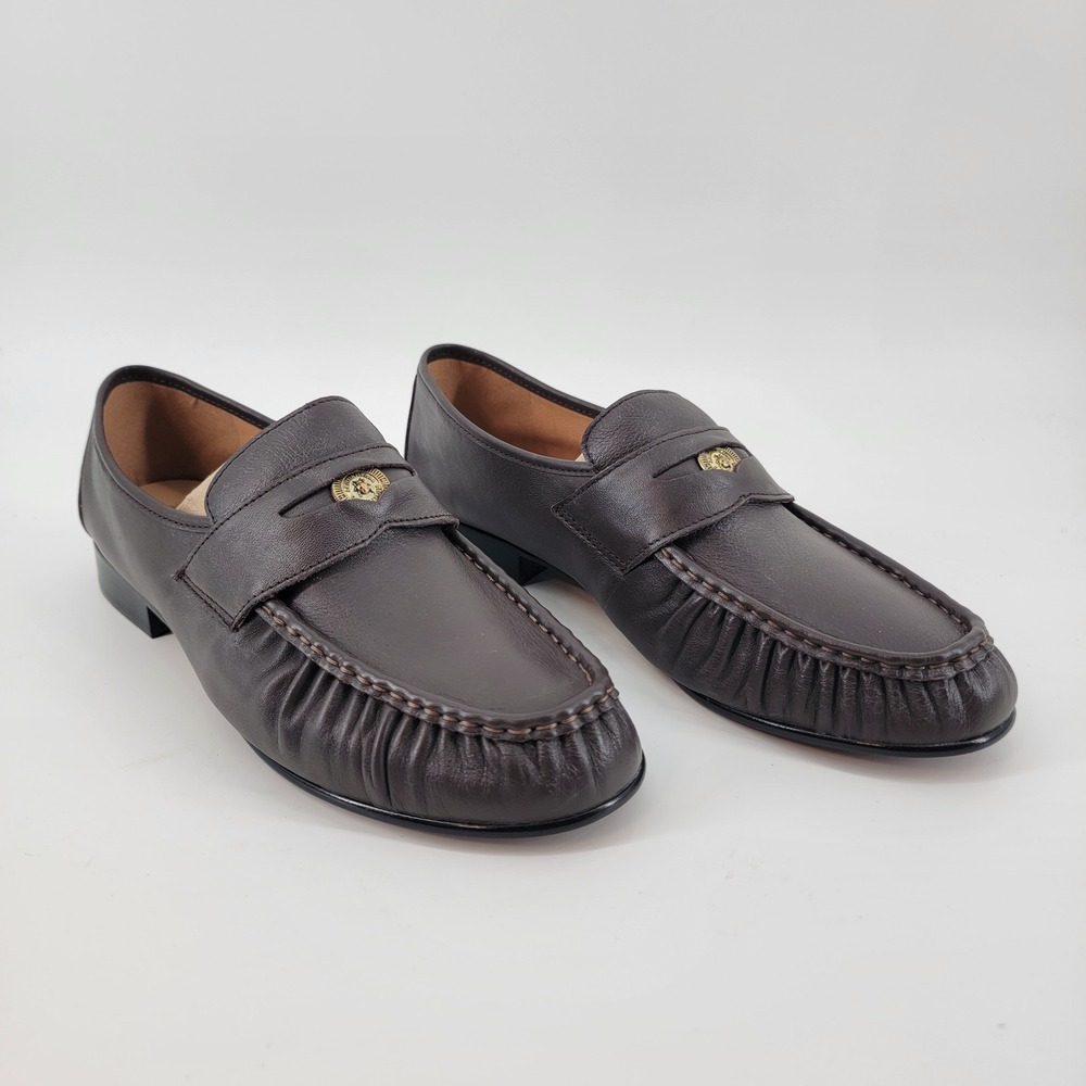 G.H. Bass Aritzia Milton Coin Penny Loafer Women 10 Brown Leather Moc Toe